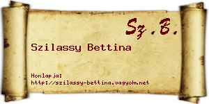 Szilassy Bettina névjegykártya