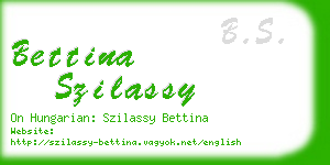 bettina szilassy business card